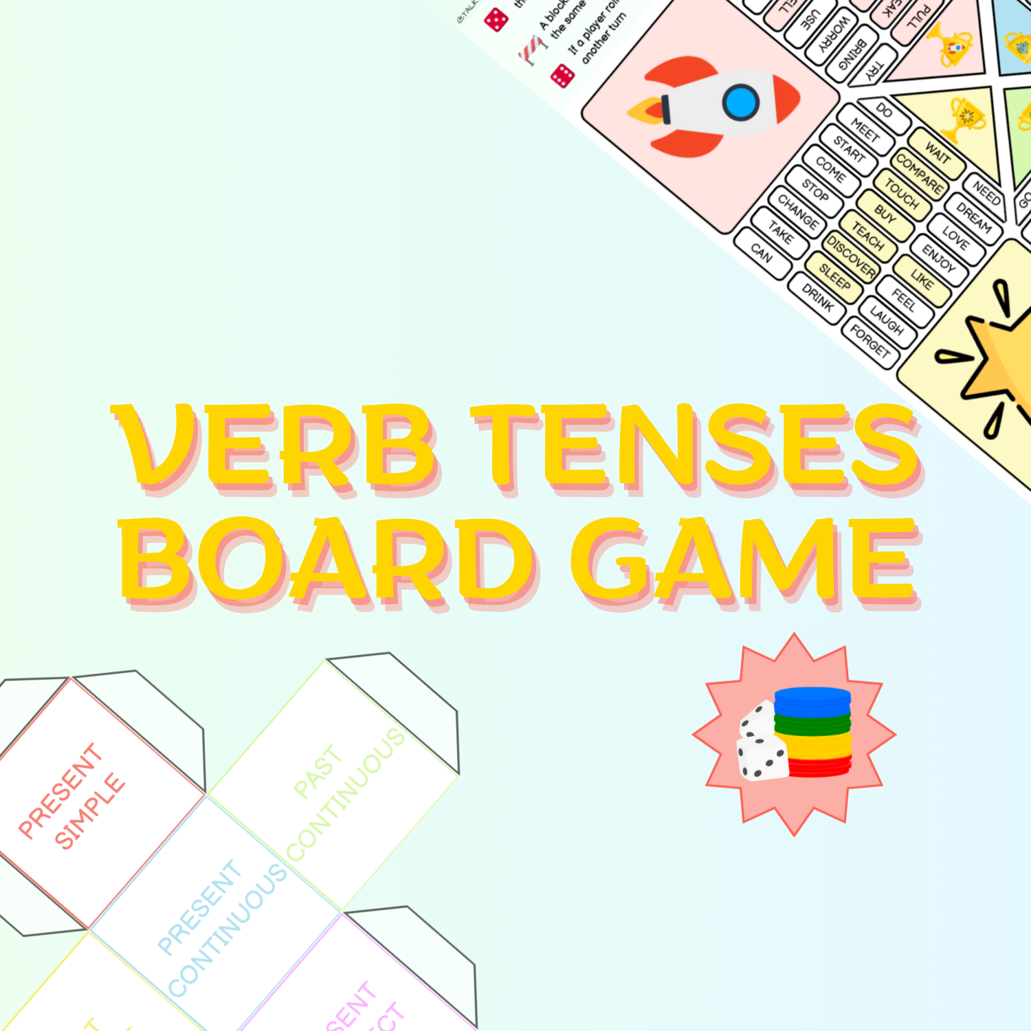 VERB TENSES PARCHEESI (LUDO)