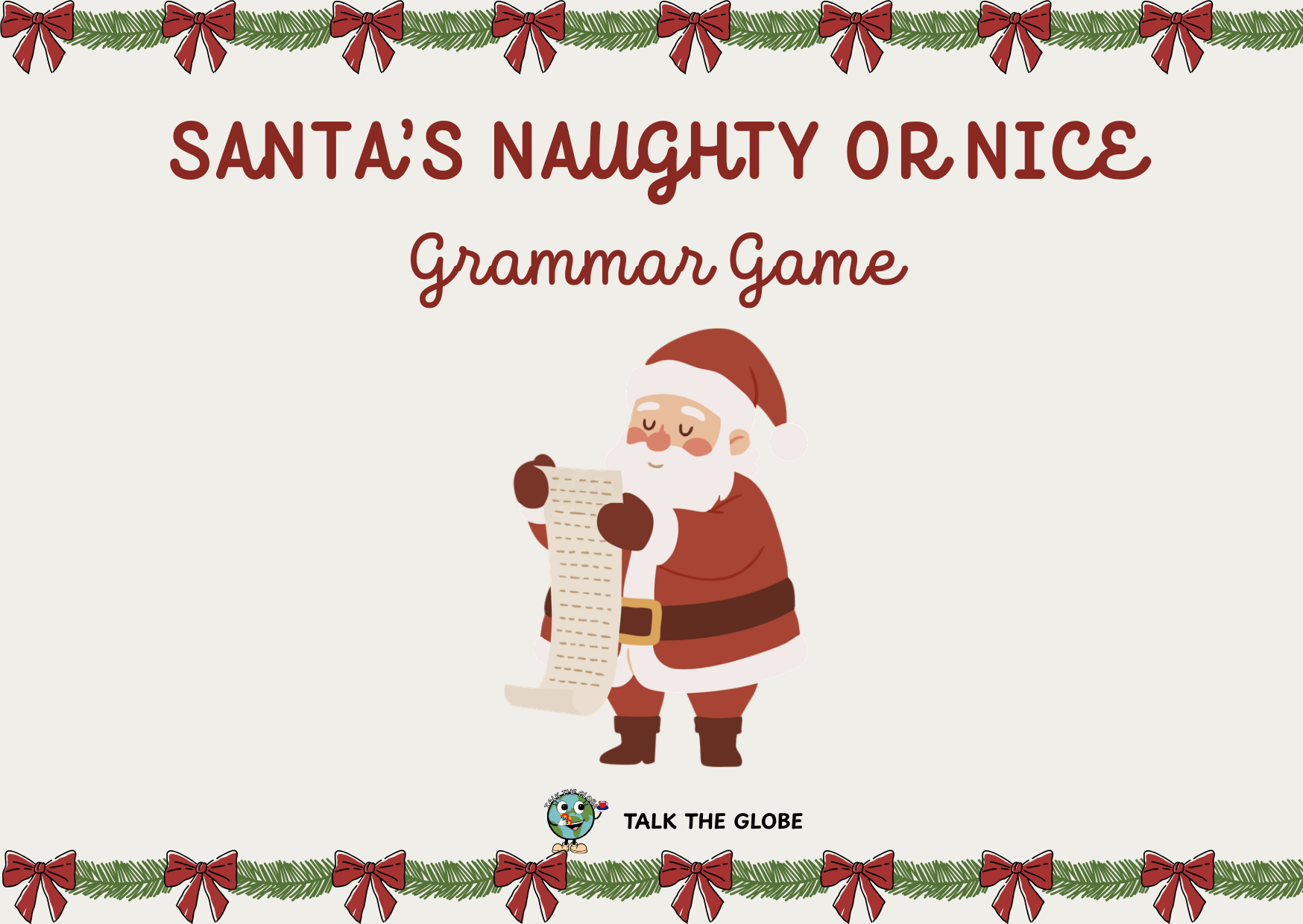 NAUGHTY OR NICE GRAMMAR GAME image 1