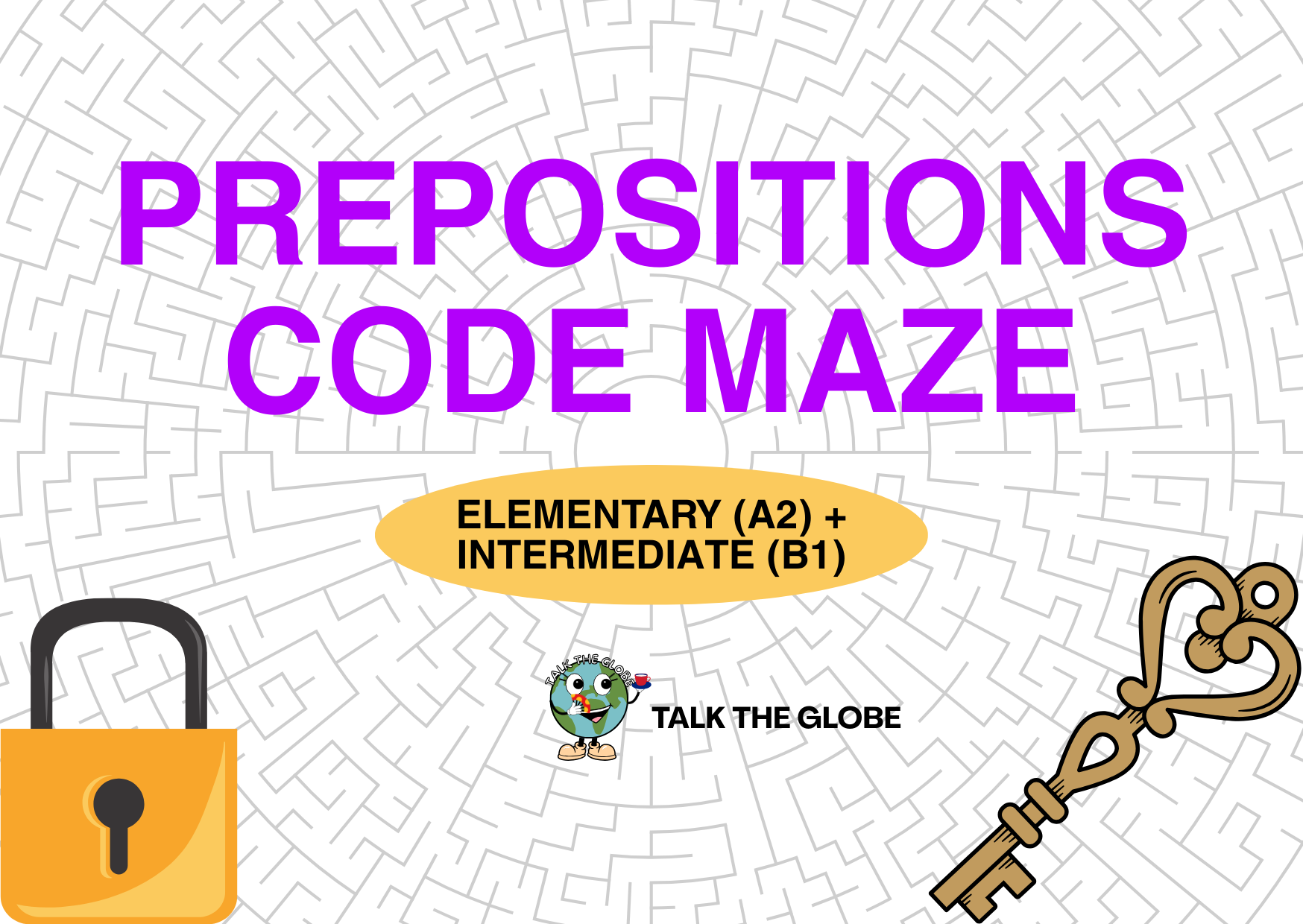 PREPOSITIONS CODE MAZE – A2 + B1 PACK image 1