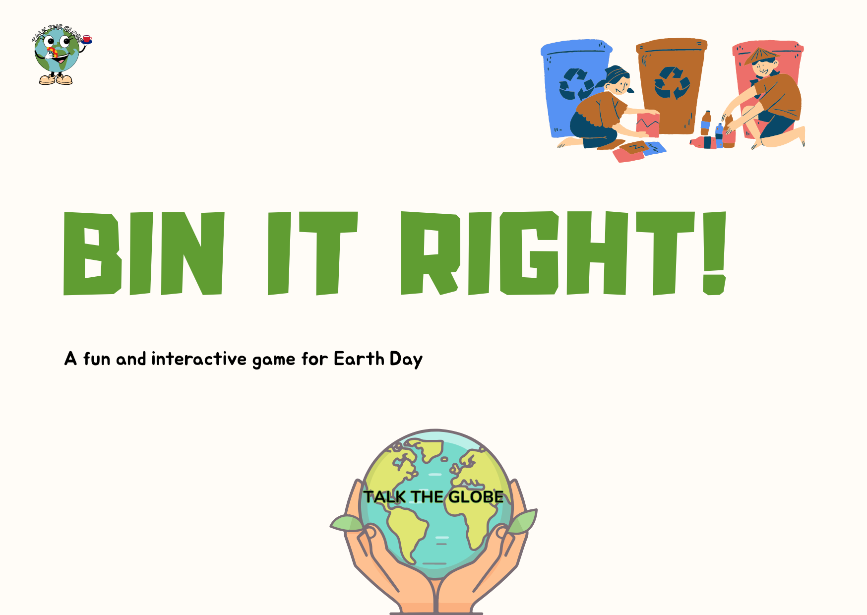 BIN IT RIGHT! β RECYCLING SORTING GAME image 1