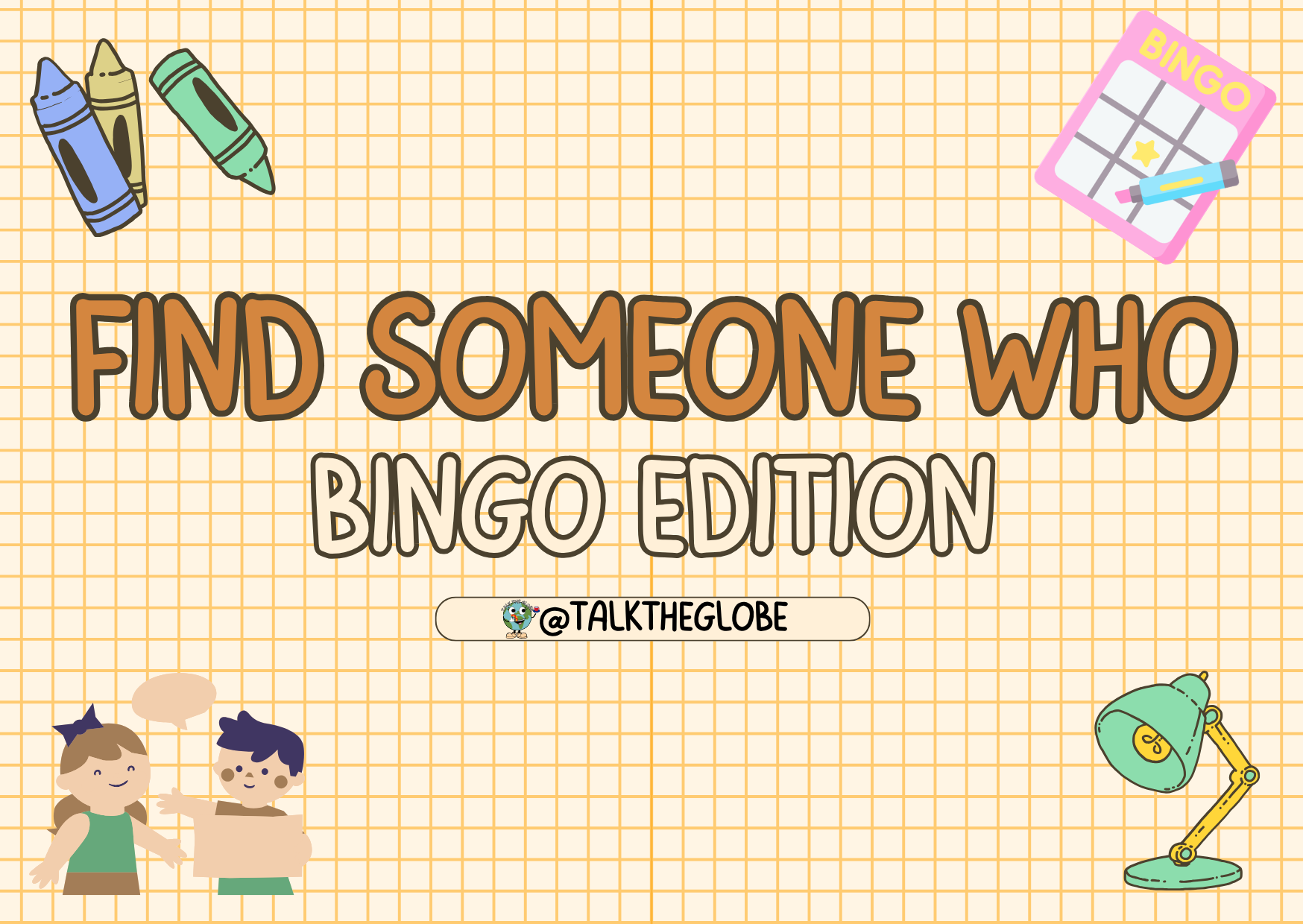 FIND SOMEONE WHO – BINGO EDITION (Back to School) image 1